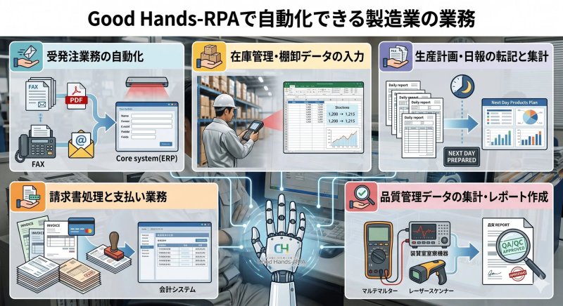 Good Hands-RPAで自動化できる製造業の業務